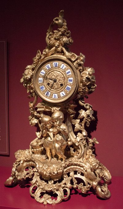 Orologio da camino in bronzo dorato da Unknown